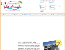 Tablet Screenshot of cinnamonbeachvacations.com